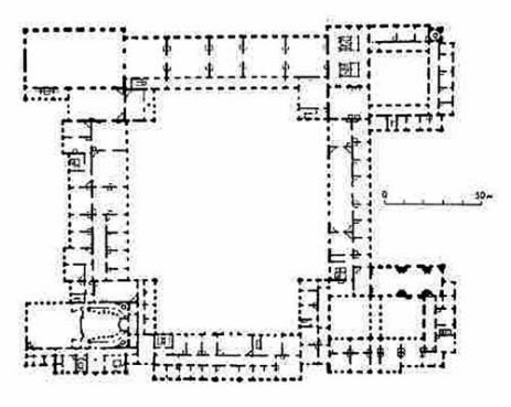 Петербург. Зимний дворец, 1754—1764 гг. арх. В.В. Растрелли. План 2-го этажа