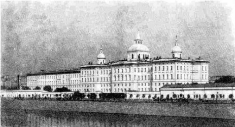 Москва. Воспитательный дом, 1764—1770 гг. Вид со стороны Москвы-реки