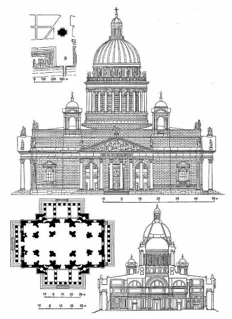 Петербург. Исаакиевский собор, 1818—1858 гг