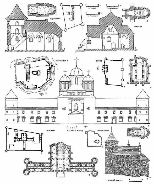 Церкви, монастыри XVI—XVII в.