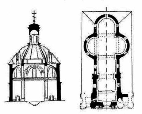 Бытень. Униатская монастырская церковь, начало XVIII в