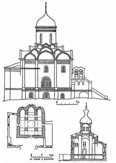 Ферапонтов монастырь. Рождественский собор, 1490-е годы (реконструкция К.К. Романова)